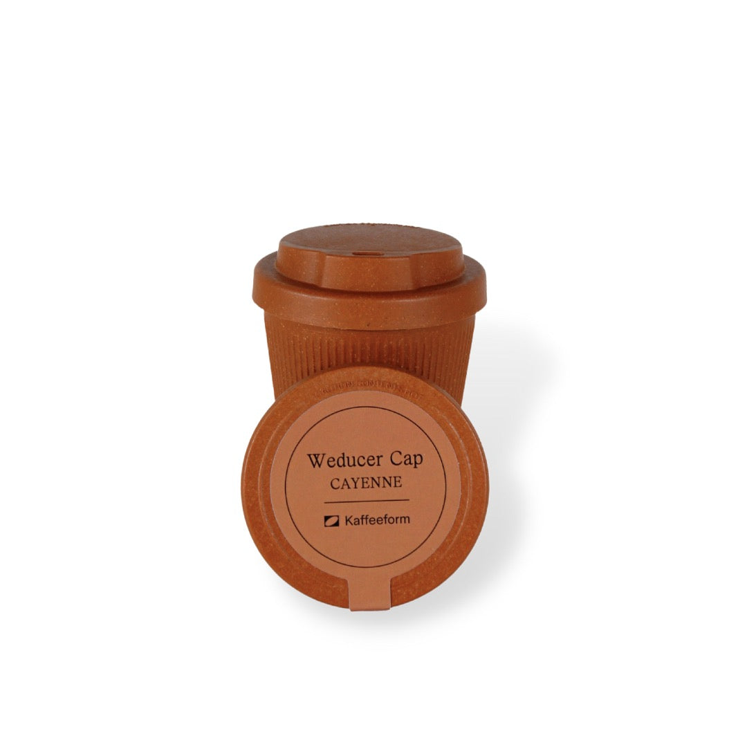 Kaffeform Essentail Cayenne Reusable Coffee Cup Orange 10oz with Lid