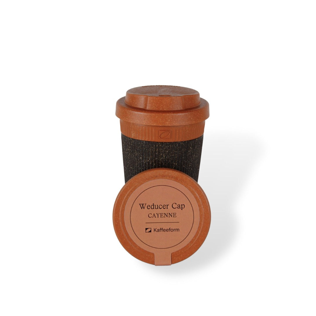 Kaffeform Refined 12oz Orange Brown Reusable Cup with Lid
